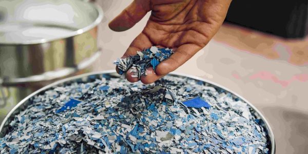 Hand zonnepanelen recycling Rosi