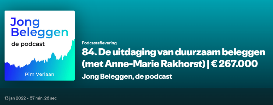 Podcast Jong Belegen met Anne Marie