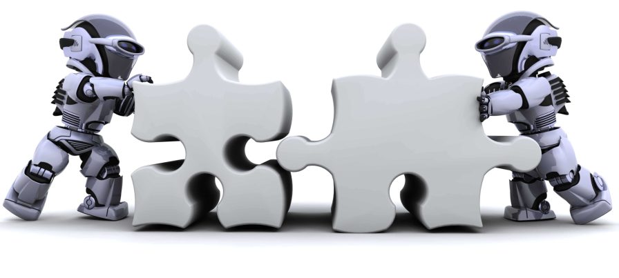 Robots puzzulstukjes
